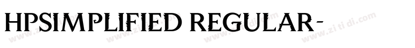 HPSimplified Regular字体转换